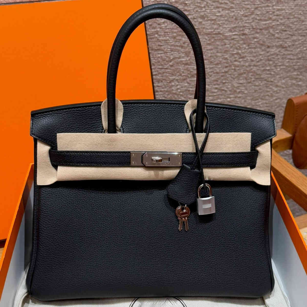 Classic Designer Women Brown Handbag 25cm 30cm 35cm Genuine Leather Handmade Lock Inner Zipper Pocket Fashion Shoulder Bag High Quality Bags