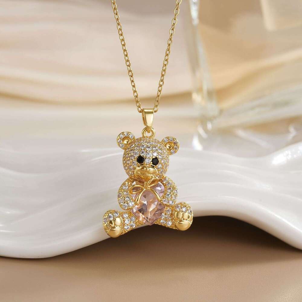 Titanium Steel Non-Fading Necklace For Women, High-End Bear Fashion, Light Versatile Jewelry, Collarbone Chain, Yiwu 5Cf