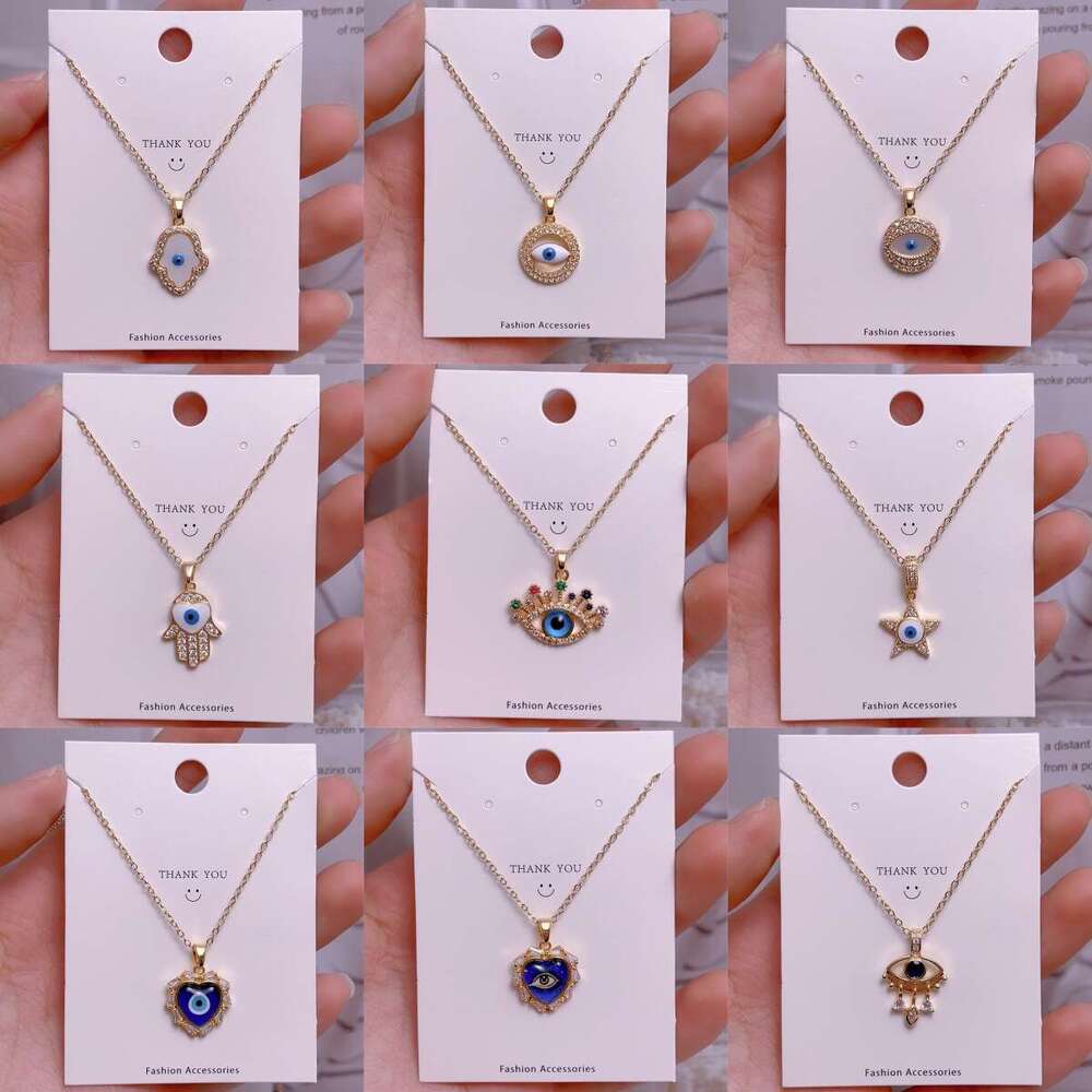 Devil's Eye Necklace For Women Fashionable Personality Titanium Steel Collarbone Chain Versatile Jewelry D4e
