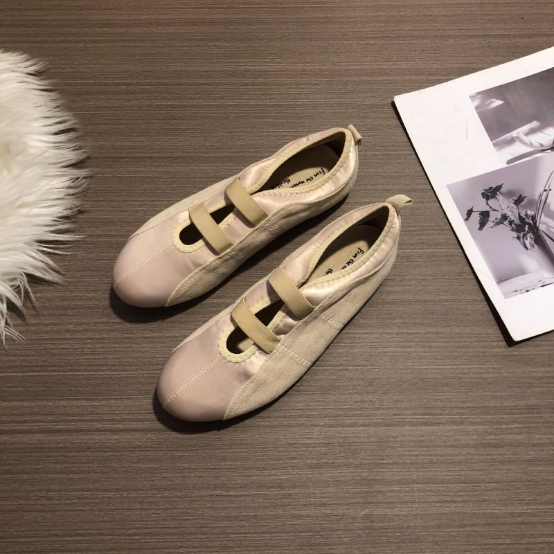 2025 Spring New Round Toe Satin Gentle Evening Breeze Mary Jane Shoes Shallow Soft Sole Ballet Flats for Women ddmysaturn