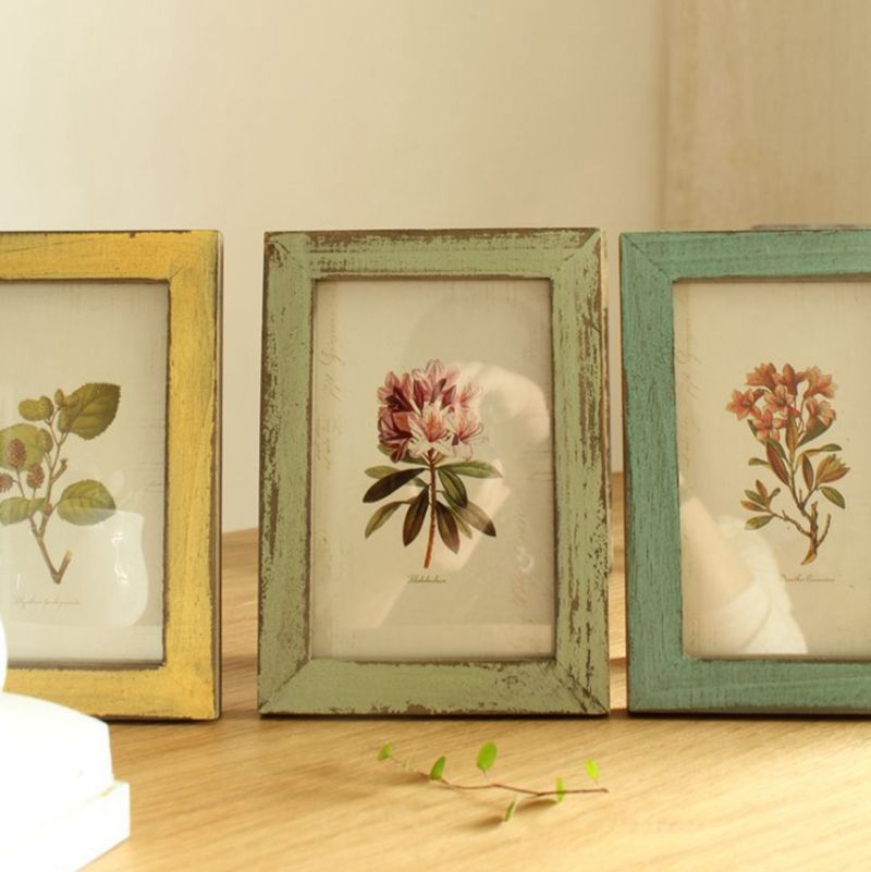 Vintage Photo Frame Home Decoration Wooden Pictures Frames for Wedding H260306