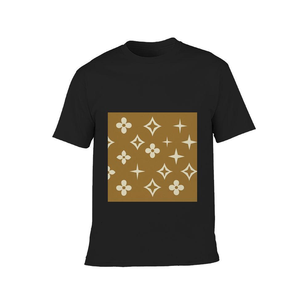 ddmywed Boy and girl Children's T-shirt T-shirt with pattern of white stars on a brown background