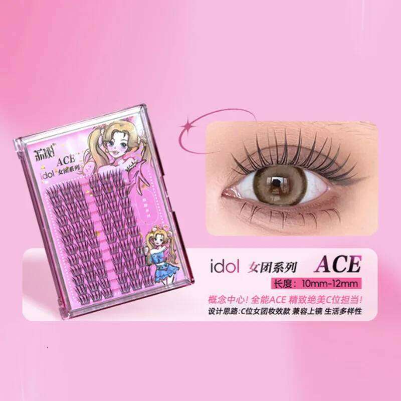 Lishu False Eyelashes Manga Reusable Natural Thick Long Fluffy Lashes Enlarge Eyes Daily Makeup Applicator X250717 X250717