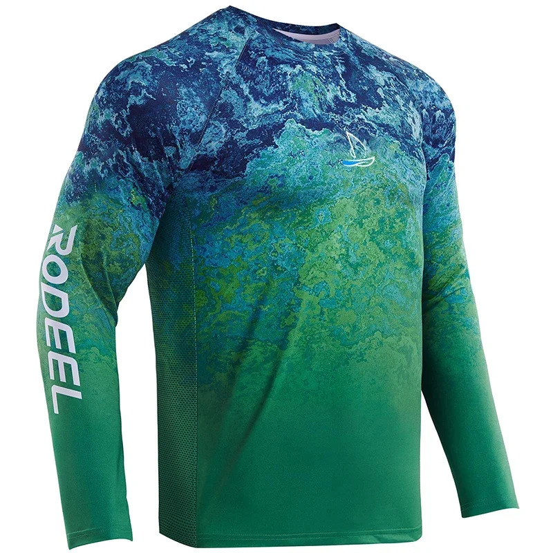 Mens Sun Protection Tshirts Camouflage UPF 50 Long Sleeve Quick Dry Breathable Hiking Go Fishing Shirts UVProof TOPS y250707