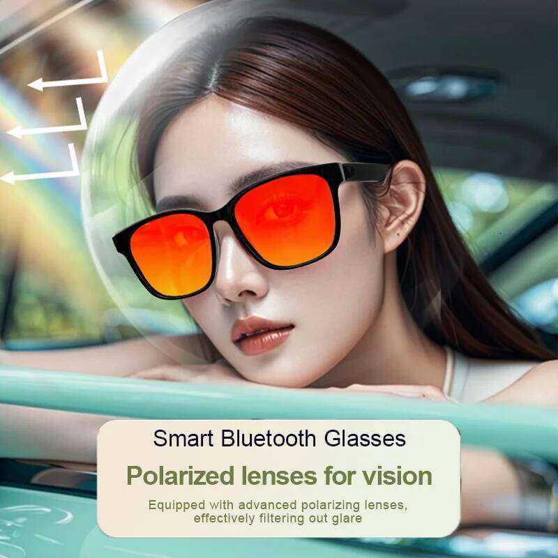 LIGE Fashion AI Glasses Voice Assistant Bluetooth Call Playing Music Men Women Smart Sunglasses Camera Control