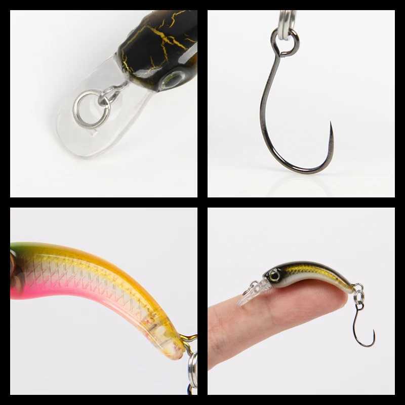 LETOYO Floating Injured Fishing Lure 40mm 1.2g Micro Lures Artificial Minnow Bait Wobblers For Trout Bass Perch Z250717