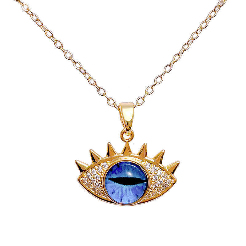 Devil's Eye Necklace For Women Fashionable Personality Titanium Steel Collarbone Chain Versatile Jewelry D4e