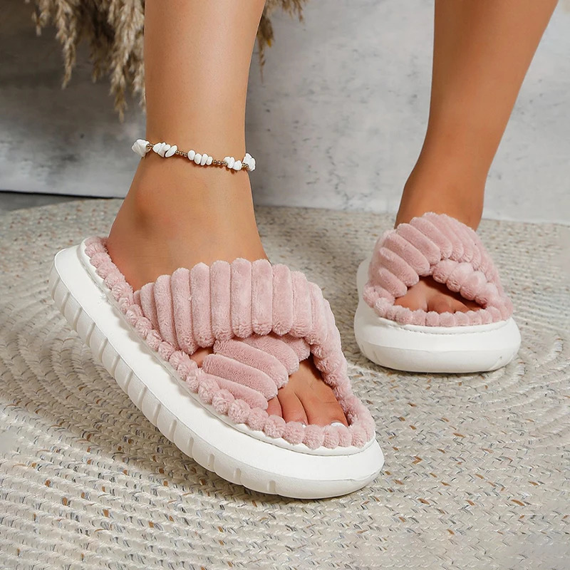 Casual Slippers Home Flats er Shoes Women 2025 Fashion House Platform Slides Ladies Elegant Soft Open Toe Indoor Big Size 250716