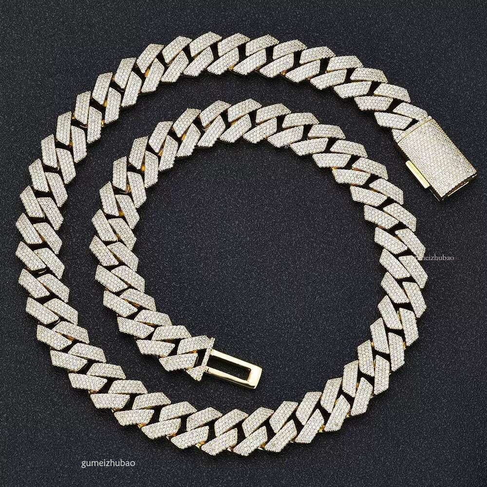 Hip-hop rock VVS Dia jewelry Cuban chain Moissanite High designer necklace for men and women