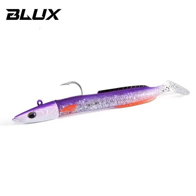 BLUX Happy Sandeel 11cm 17g Soft Live Eel Fishing Lure Paddle Tail Jig Head Hook Vinyls Vibration Artificial Bait Saltwater Gear Z250717