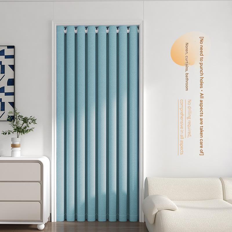 YL-36706 bedroom blackout curtain no need to punch holes, installation with telescopic rod, a complete set of partitions, sunshade and sun protection 
