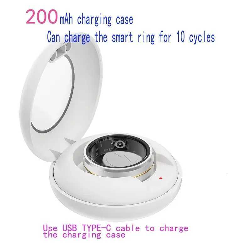 Fashion Womens Smart Ring Sports Style Wide Ring 5 Sports Mode Data Tracker Sleep Quality Monitor Stainless Steel Material W250717