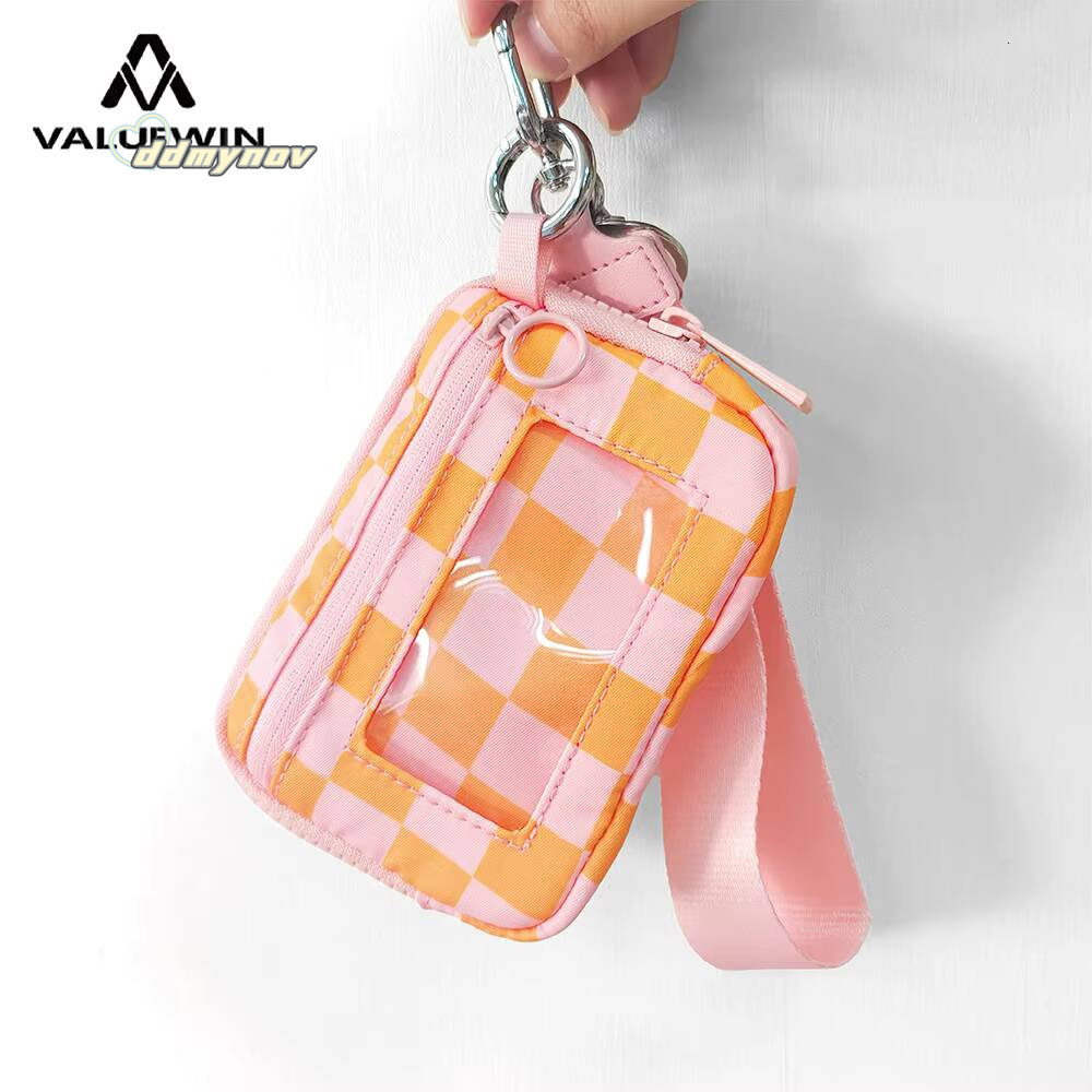 Women Female Card Holder Coin Short Wallets Small Purse Zipper Keychain Clutch Bag Wallet ddmynov