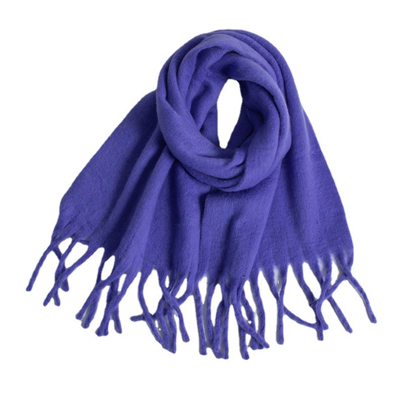 K1384 New solid color imitation cashmere scarf for women Candy color soft couple warm scarf shawl