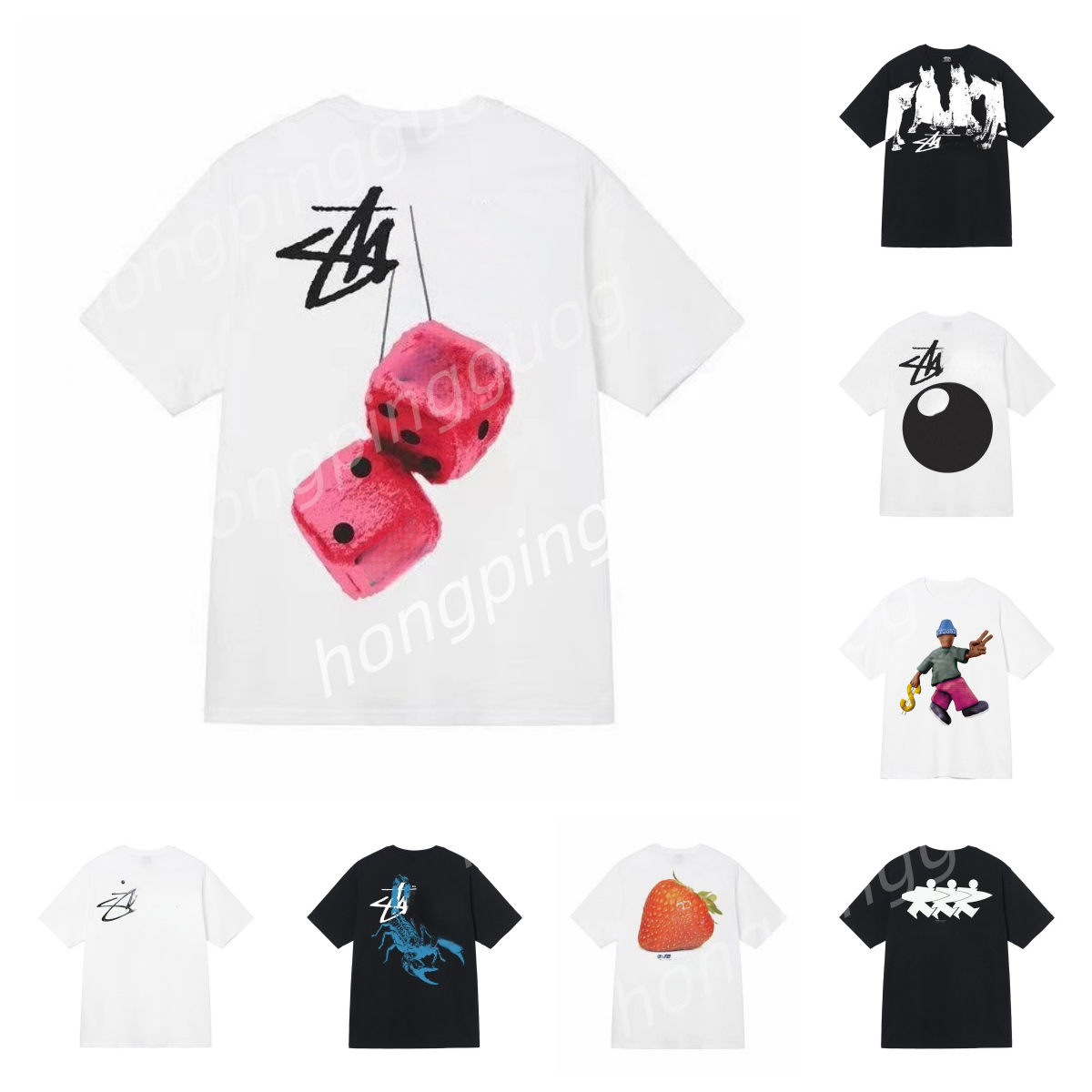 designer t shirt polo shirt Y2K top T-Shirt For Men luxury graphic tee Vintage Hip Hop Loose Sports shirts Summer Short Sleeve womens designer clothes coat