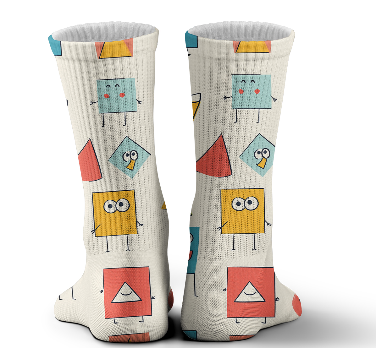 Cute Geometric Character fashion tube unisex Socks: Trendy Fun Vibes