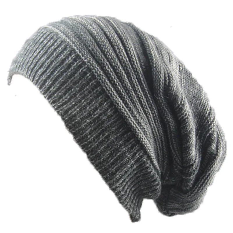 Men and Women Hat Mixed Color Cotton Striped Hip Hop Winter Warm Hat Beanies Knit Long Loose Hat Outdoor Warm Pullover Caps 250717