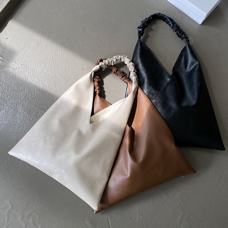 Tote Bag Premium Sense Versatile Women's Bag Pleated Design Shoulder Bag