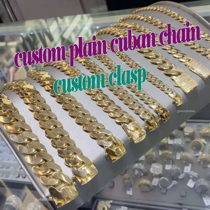Pass 100% dia test18mm Link Sier Hip Hop Rose Gold Plated Custom Iced Out Clasp Miami Moissanite Cuban ChainTop jewelry necklace