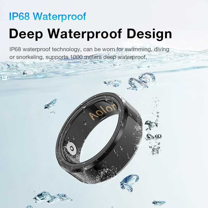 Aolon Gen3 Smart Ring Men Women Military Grade Titanium Steel Shell Health Monitoring IP68 3ATM Waterproof Multi-sport Modes W250717