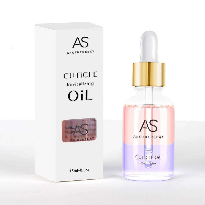 AS 15ml Vitamin Cuticle Revitalizer With Dropper Vegan Foil Flakes Organic Nail Nutrition Oil X250717