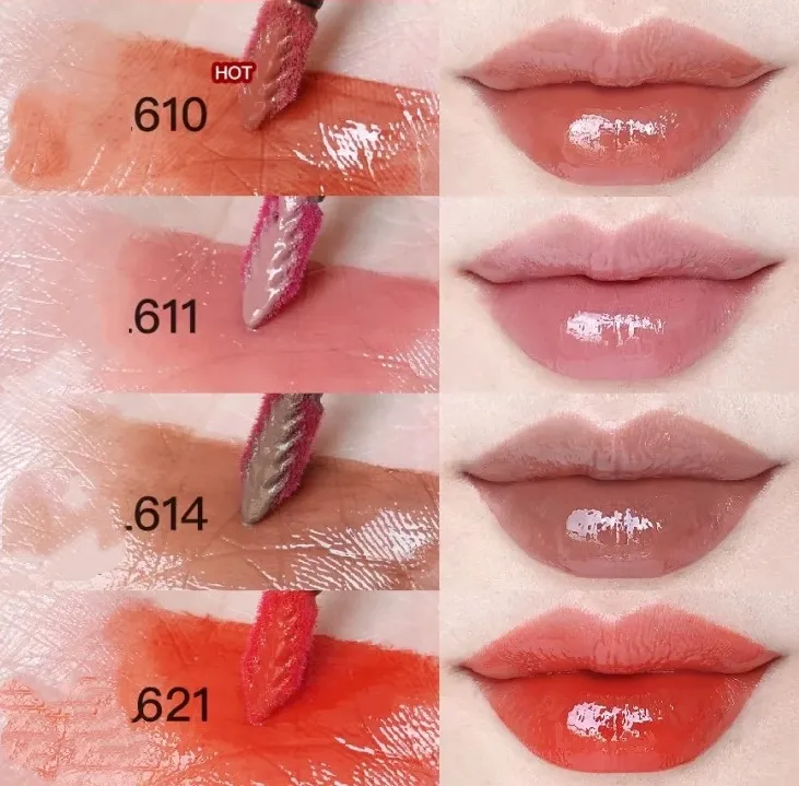 Brand Makeup Embossed Black Tube Heart-shaped Lip Gloss Red Matte And Lustre Lipstick Rouge A Levres 5.5ML Lips Cosmetic