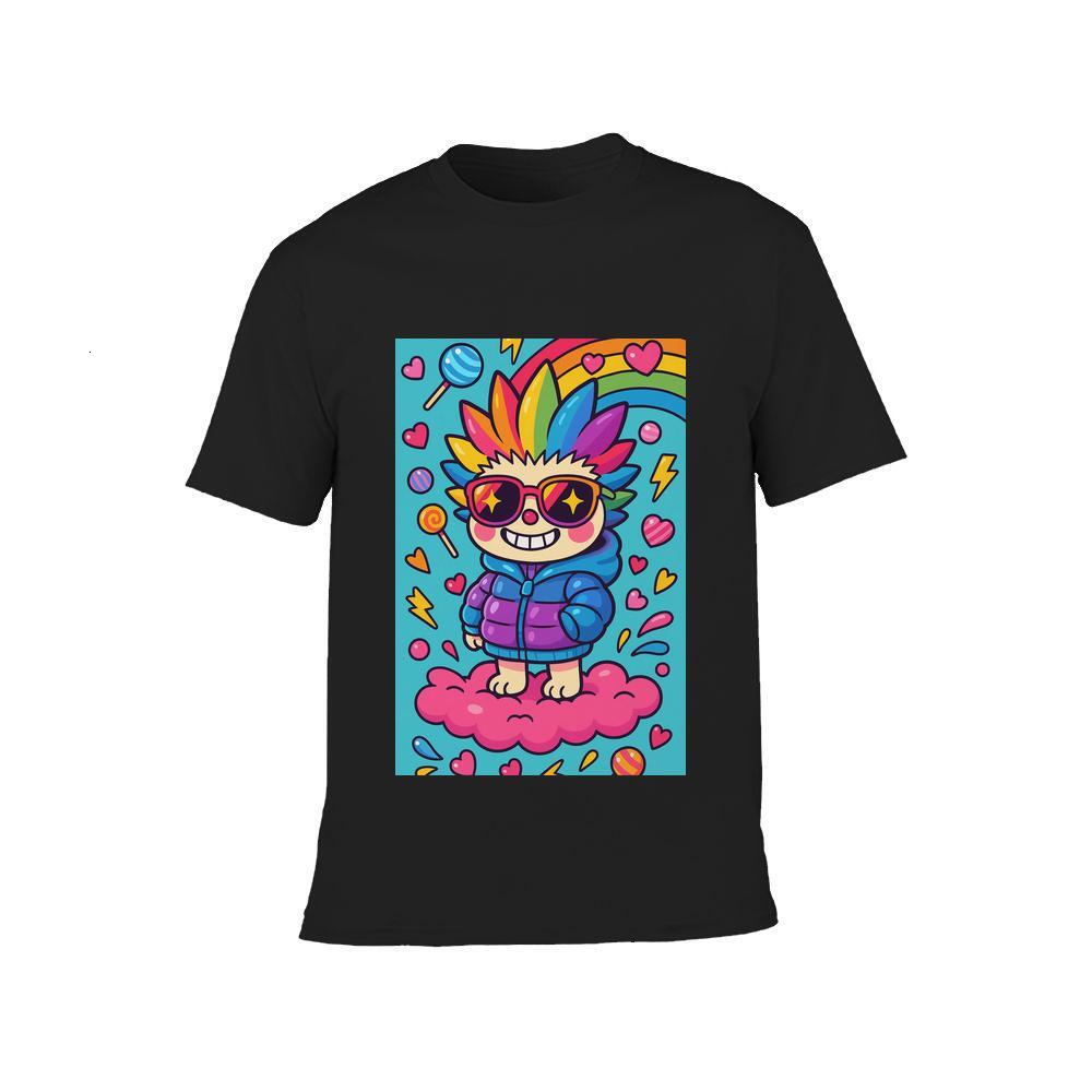 ddmywed Boy and girl Children's T-shirt T-shirt with an image of a cartoon character on it