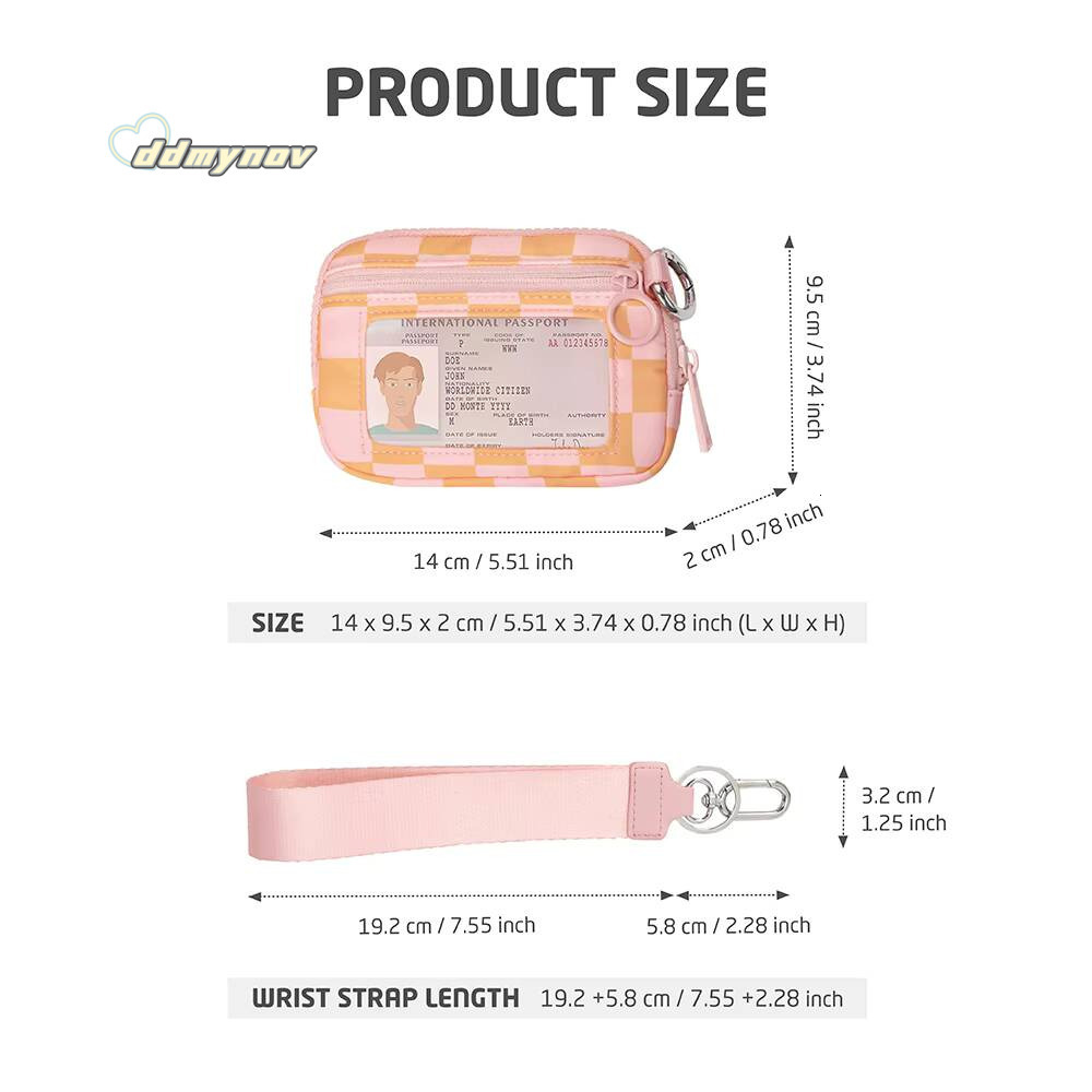 Women Female Card Holder Coin Short Wallets Small Purse Zipper Keychain Clutch Bag Wallet ddmynov