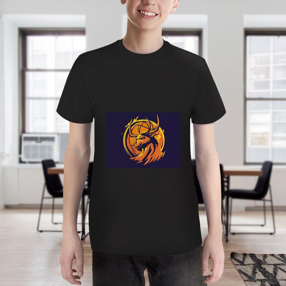 ddmywed Boy and girl Children's T-shirt T-shirt with an image of a dragon on it ' s chest