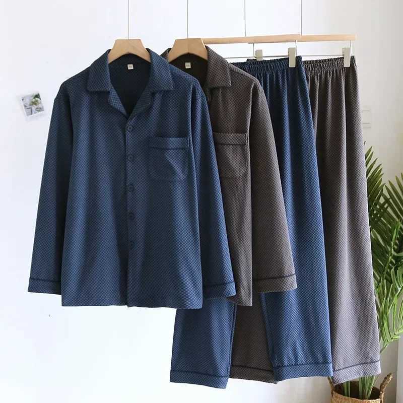 2025 New Mens Autumn/Winter Pajama Set Thickened Warm Home Clothes Long Sleeve Long Pants Two Piece Set Large Size Set W250717