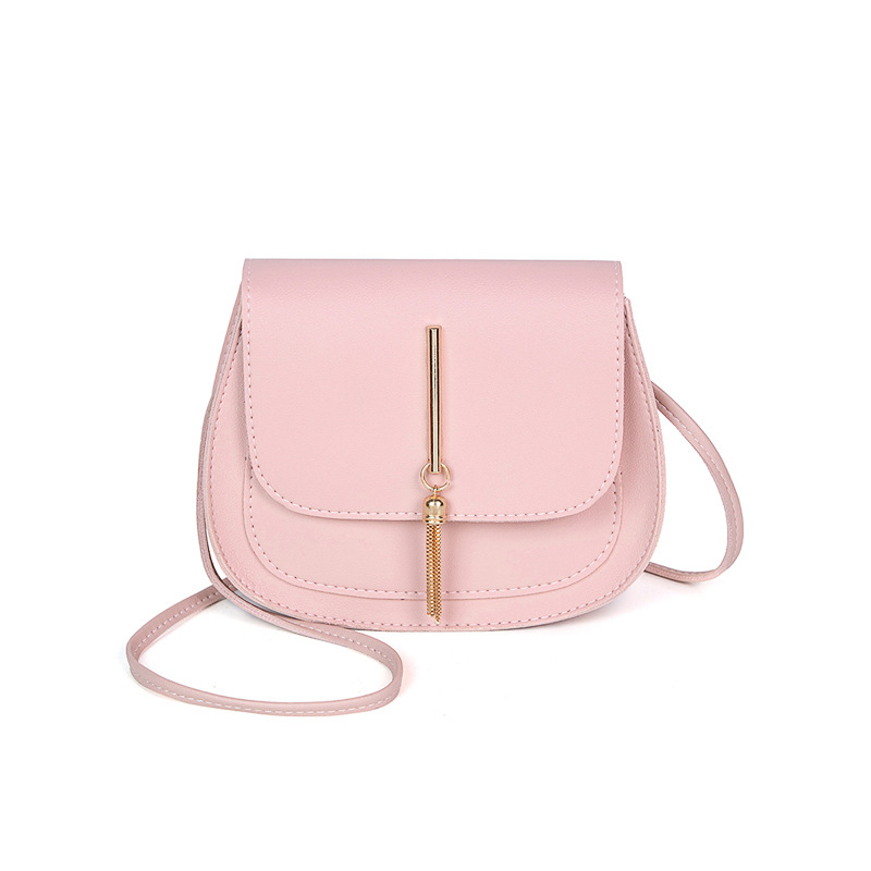 hot free shipping designer womens mini crossbody bag casual tassel fashionable plain saddle bag