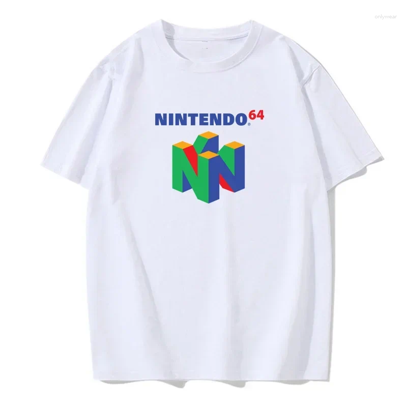 Women's T Shirts Summer Men's T-Shirt Fashion Printed N64 Short Sleeve Casual Unisex Tops Tees