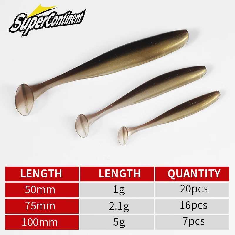 2021 Supercontinent shiner 50mm 75mm 100mm soft Artificial Bait easy for hooking up big pike Z250717