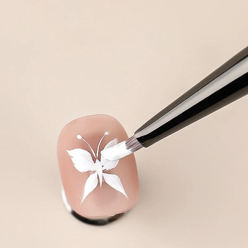 Triangular Nail Art Brush Pen 3D Tips Pattern Potherapy Acrylic Nail Brush UV Gel DIY Manicure Tools Wood Handle Nail Brushes 250716