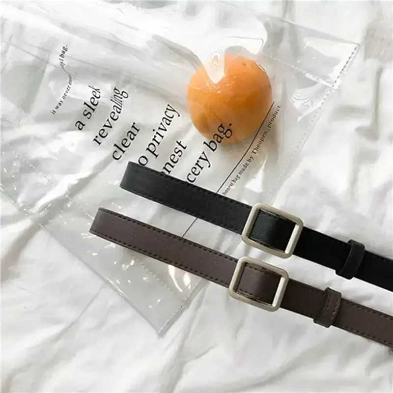 PU Leather Belt For Women Square Buckle Pin Buckle Black Jeans Belt Chic Luxury Brand Vintage Strap Female Waistband W250717