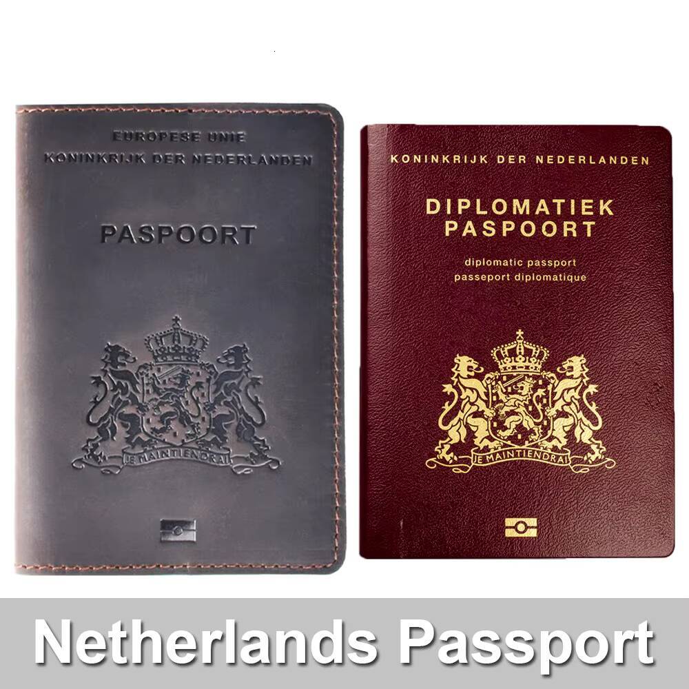 Genuine Leather Cover for Netherlands Dutch Credit Card Holder Holland Passport Case Travel Wallet ddmynov