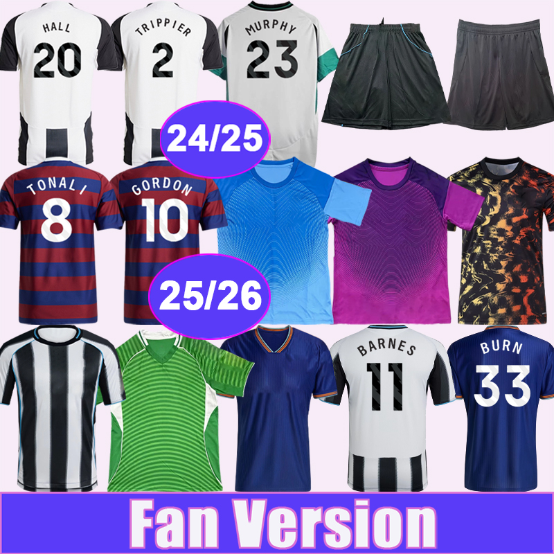 24 25 26 GORDON Mens Soccer Jerseys TRIPPIER ISAK BOTMAN TONALI HALL MURPHY KELLY WILLOCK BURN BRUNO G. Home Away 3rd GK Training Wear Football Shirts