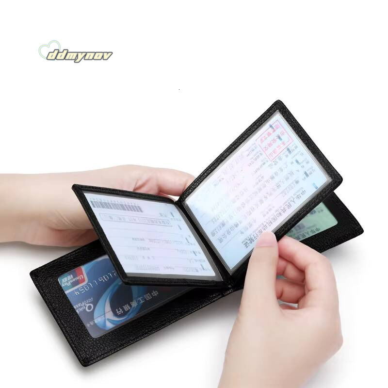 Ultra-thin Driver License Holder Pu Leather on Cover for Car Driving Documents Business ID Pass Credentials Folder Wallet Unisex ddmynov