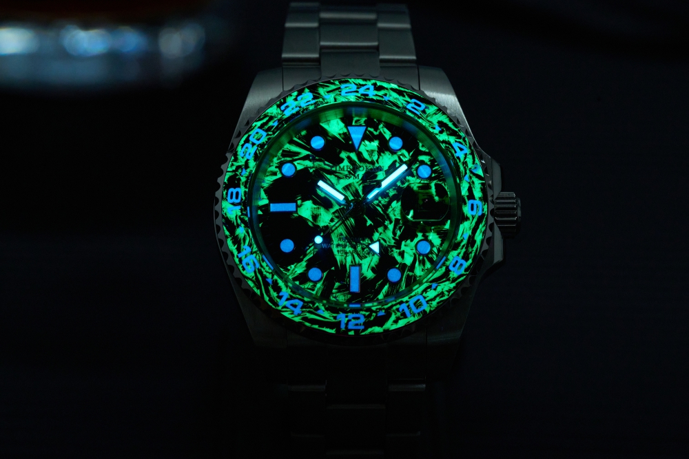 Time Token 2025 Mens Carbon Fiber Dive Watch with Auto-Matic Movement - 40mm Case Size & 100M Waterproof