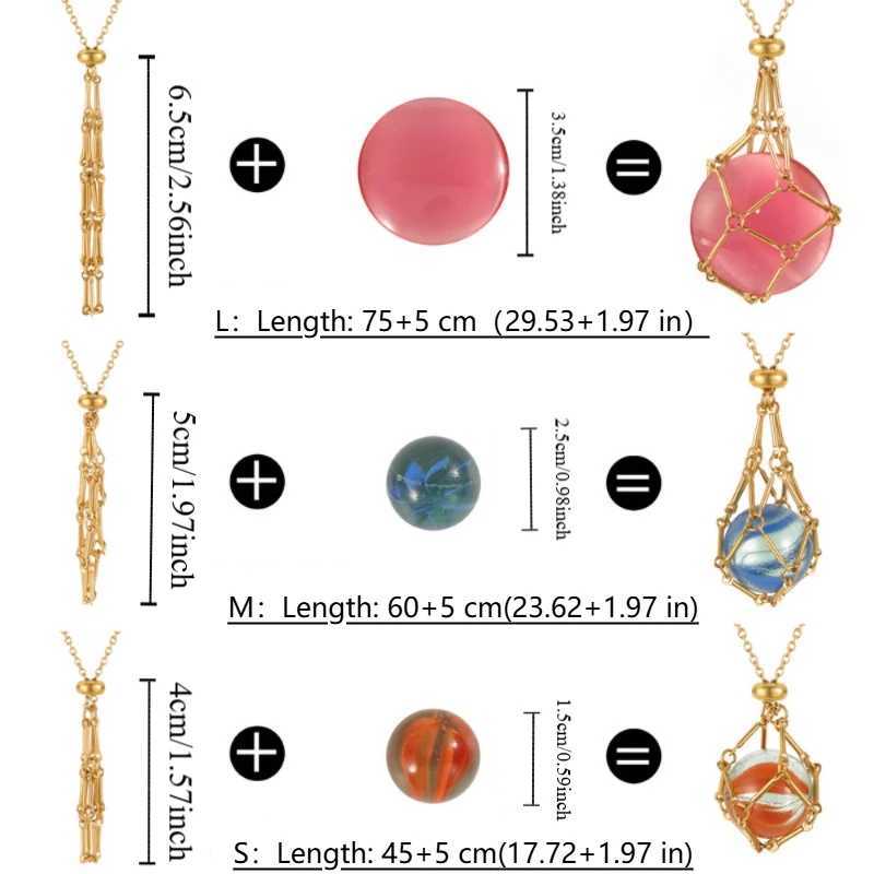 Metal Chain Crystal Cage Necklace DIY Stone Storage Stainless Steel Necklace Net Bag Necklace Jewelry Rhinestone Necklace HolderXJ250717