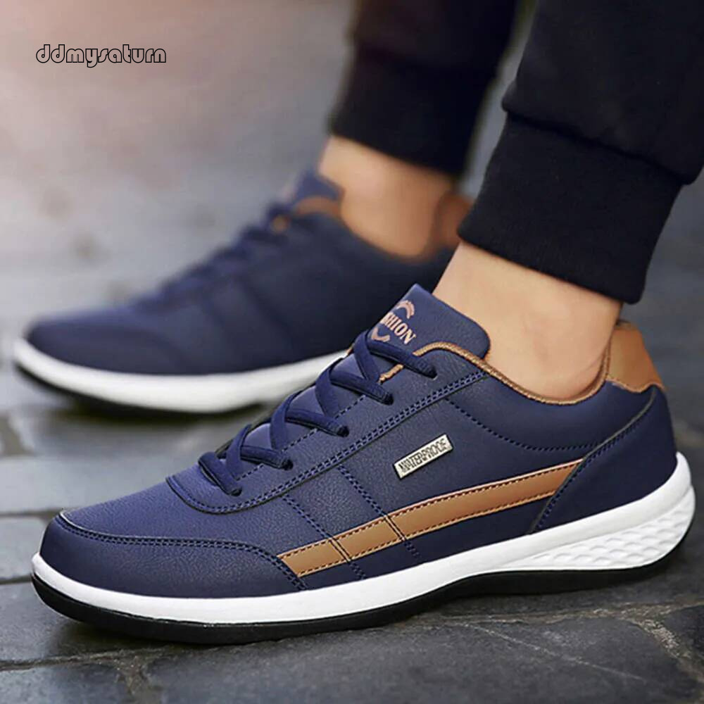 Fashion Casual Shoes Mens Outdoor Tennis Sneakers Lightweight Comfortable Lace Up PU Trainer Size Smaller Than Normals for Men ddmydog ddmydog