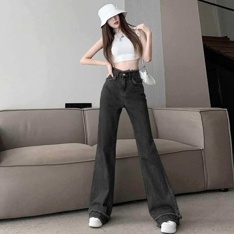 Woman Jeans Loosefit Straight Leg Denim Pants for Women 90s Japanese Y2k Emo New in Teenagers Stretched Wholesale Cool Trousers R250716