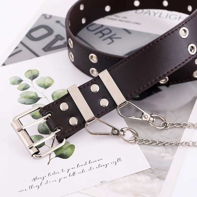 110cm Alloy Women Punk Belts Chain Luxury for Genuine Leather New Fashion Pin Buckle Jeans Decorative Ladies Retro Decorative W250717