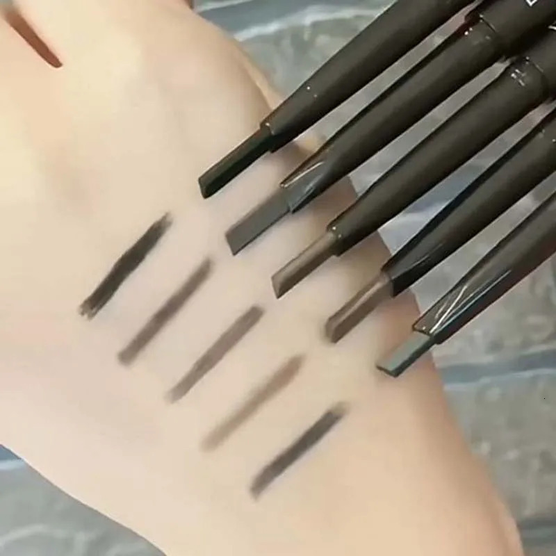 4 Color Waterproof Matte Eyebrow Pen Makeup Double Head Long Lasting Brown Non-Smudged Eye Brow Pencil Tint with Brush Cosmetics 250712