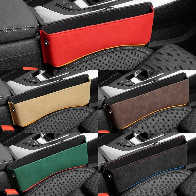 Suede Seat Side Storage Pocket for Car Seat Gap Filler Organizer Box Pu Leather Car Crevice Stowing Tidy Interior Accessories 250715