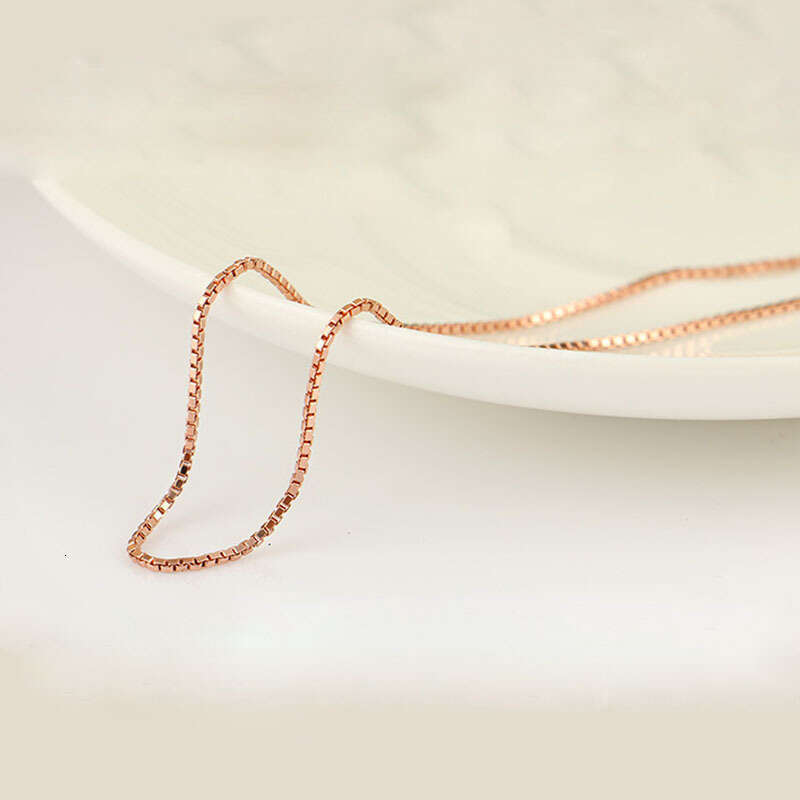 Korean Fashion Trendy Collarbone Necklace For Women, Pure Sier Versatile Box Chain 45Cm Shenzhen 1C4