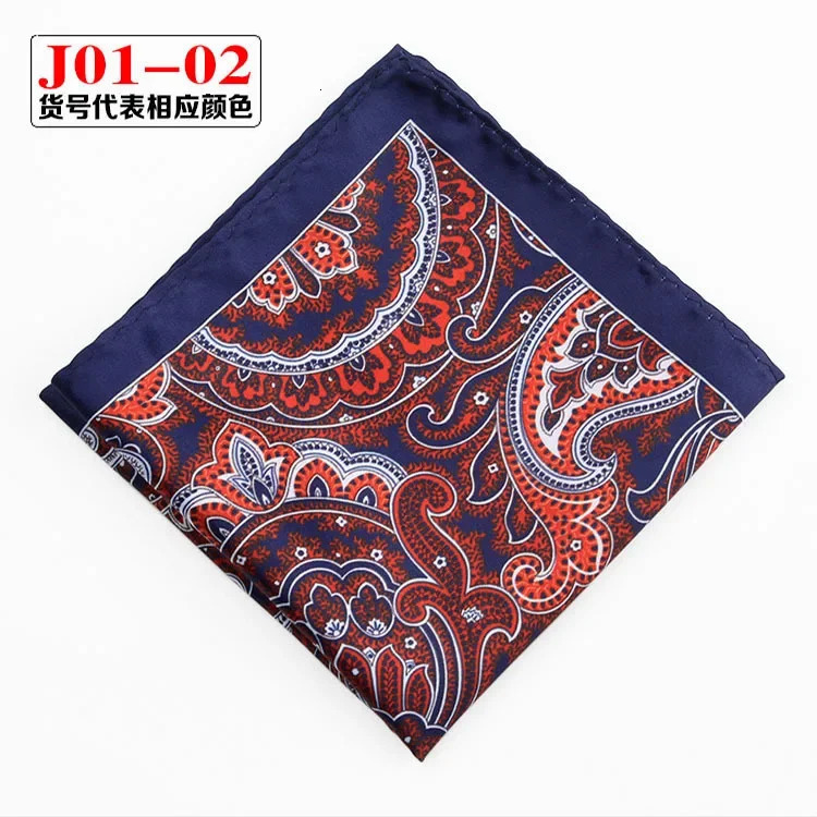 Men Pocket Square Print Real Satin Small Scarf Gentleman Business Suit Shirt Chest Handkerchief 2424cm 250704