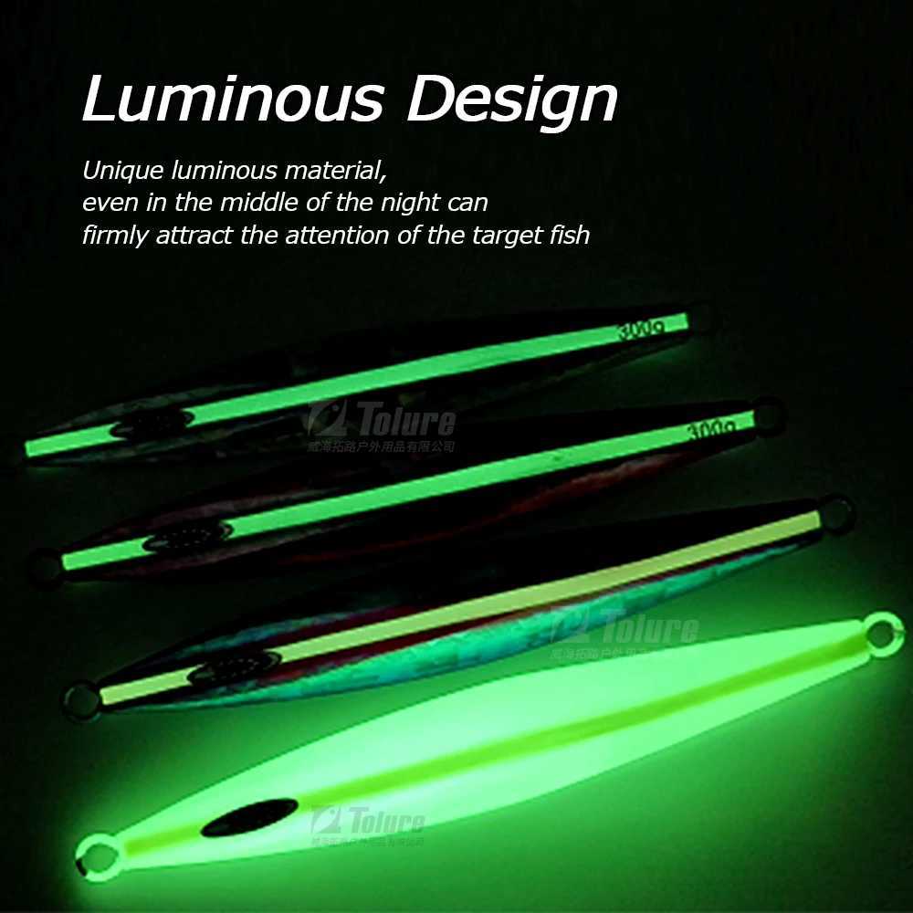 TOLU NEW Slow Sinking Metal Jig 200g 260g 300g Long Casting Slow Sinking Fall Jigs Saltwater Deepsea Fishing Lure Z250717