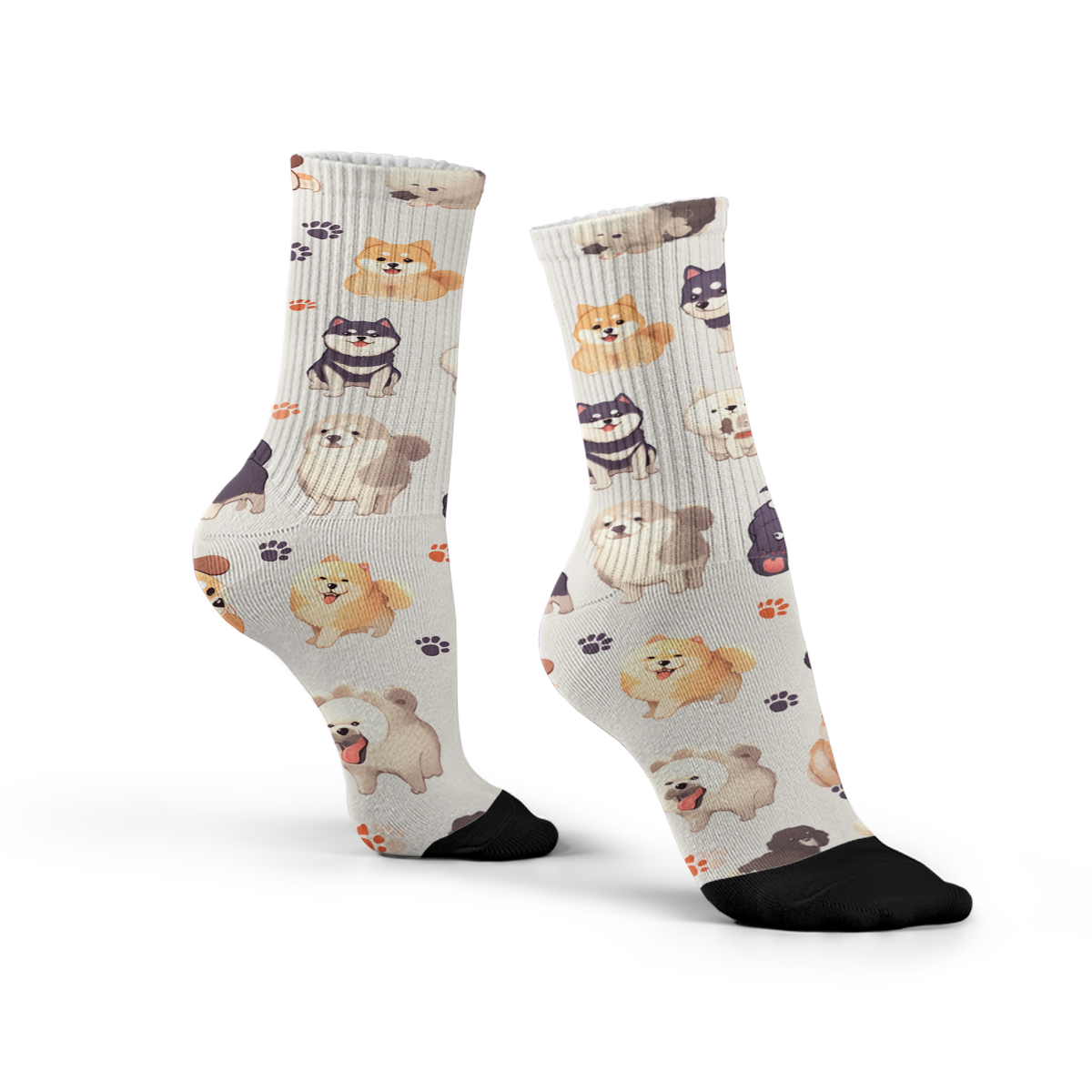 Cute Puppy Pattern fashion tube Socks: Unisex Aesthetic Style