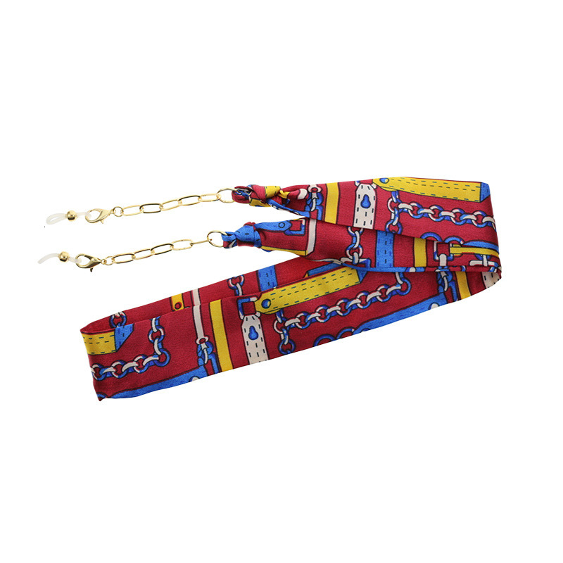 Silk Scarf for Women Spring Summer High-end Glasses Bohemian Fashion Sunglasses Anti-lost Chain Old Money Style Simple Accessories ddmythur